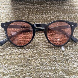 Monokel SunglassesNelson / Black Acetate & Orange Lens